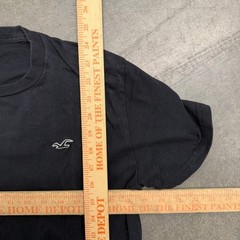 Hollister Mens Must-Have Collection Cotton Crewneck T-Shirt Black Medium Logo