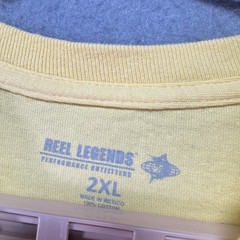 Reel Legends Shirt Adult Extra Extra Large Yellow Performance Fishing Redfish