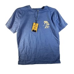 Chubbies T-Shirt Mens Medium Blue NEW The Relaxer Weekend Graphic Palm Tree