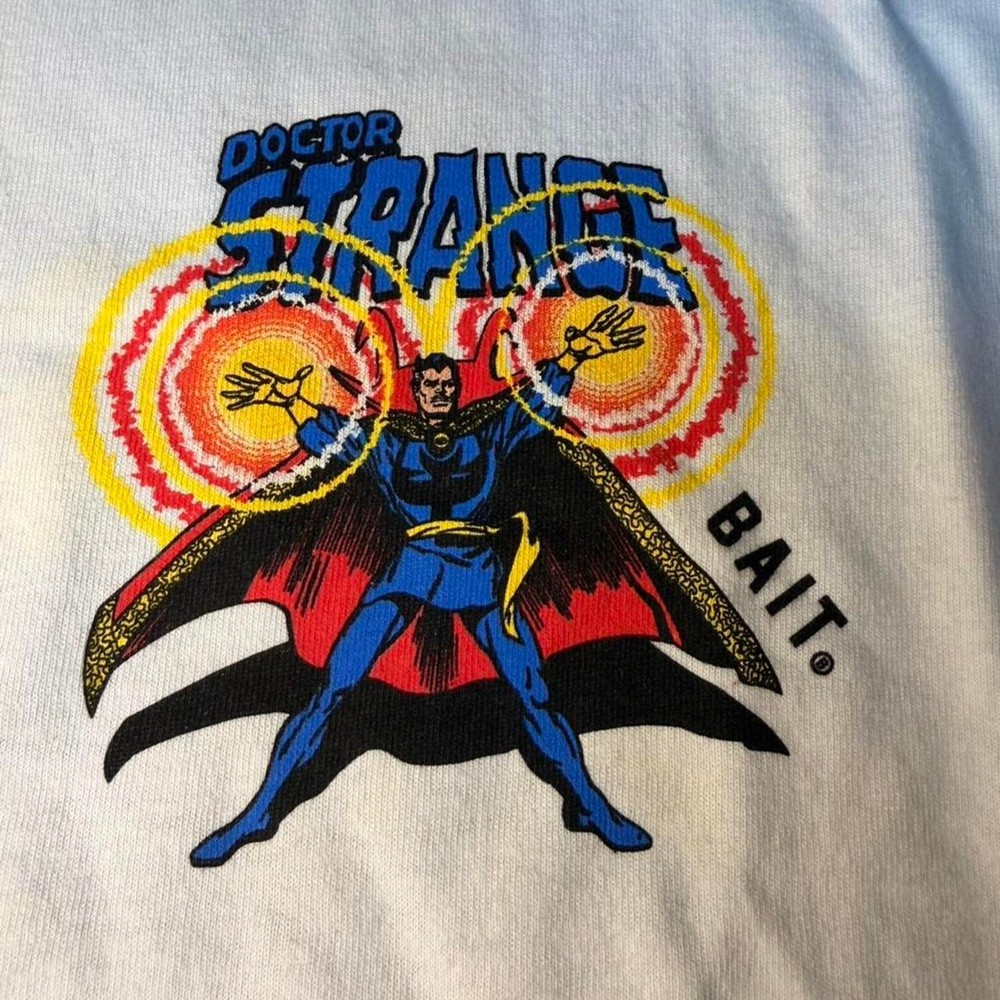 Marvel X Bait Doctor Strange Men’s Women’s Unisex White T-Shirt XL