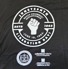 NAACP Juneteenth Liberation Day June 19th 1865 PromoTee Shirt 3XL Columbus IN