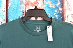 Men’s George T-Shirt Crew Neck Short Sleeve Regular Fit SMALL Green NEW