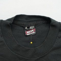 Vtg Fruit of the Loom Best T Shirt Mens Size M Black 90s Vintage Single Stitch