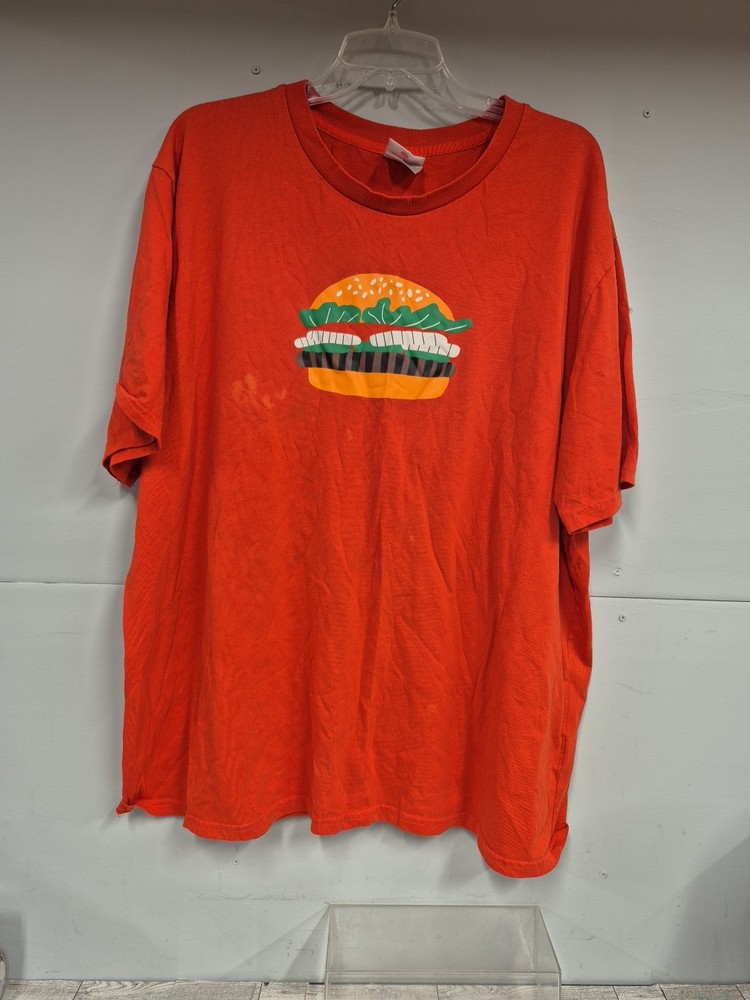 Burger King Whopper T Shirt Work Uniform Employee Orange 2020 Size 3XL