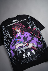 DARC SPORT X DEMON SLAYER KOKUSHIBO OVERSIZED TEE LARGE