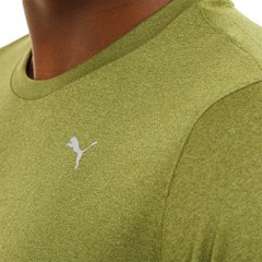 PUMA | Mens Olive Green Heather Performance Short Sleeve T Shirt | Size Small