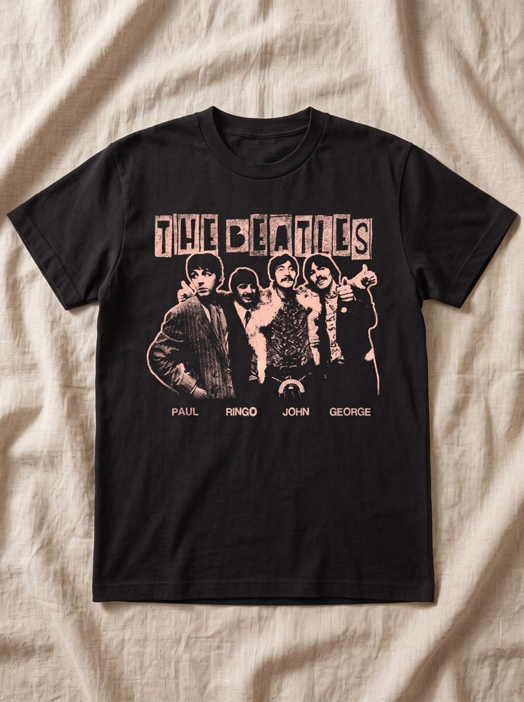 Vintage The Beatles T-Shirt, Beatles Band Shirt, Rock and Roll Music Gift