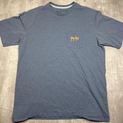 Patagonia Gerry Lopez Responsibili-Tee Pocket Shirt Size Medium Blue Hawaii