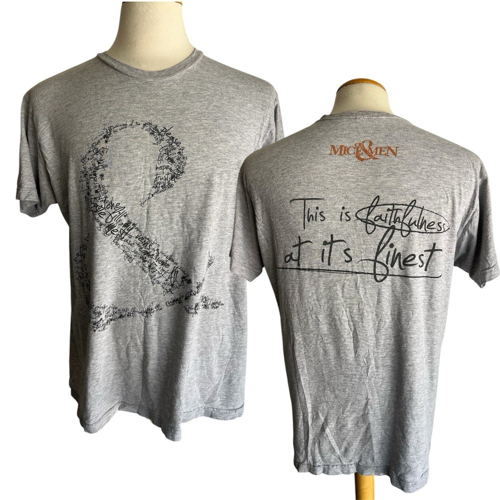 OF MICE & MEN (2011) Official RARE!!! “O.G. Loko” Lyric Promo T-Shirt Size Large