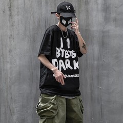 MFCT Men’s Streetwear Tshirt Dark Reflection Spray Paint Urban Short Sleeves Tee
