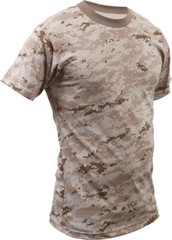 Mens Desert Digital Camouflage Tactical Military Short Sleeve Camo T-Shirt