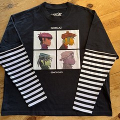 Gorillaz Demon Days Stripe Twofer Long-Sleeve T-Shirt Boxy Medium NWOT Hot Topic