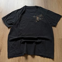 Salt Life Graphic T-Shirt Black Skull Fishing Hooks Short Sleeve Tee Size M