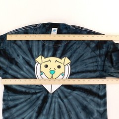 Colortone T Shirt L Tie Dye Graphc Dog Front Happy Dogs Happy People Back