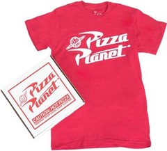 Toy Story Pizza Planet Shirt & Delivery Box Costume Set Cosplay T-Shirt for Men