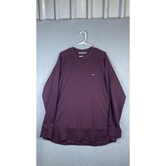 Nike Long Sleeve Shirt Mens XXL Maroon Excellent Embroidered Swoosh Athletic
