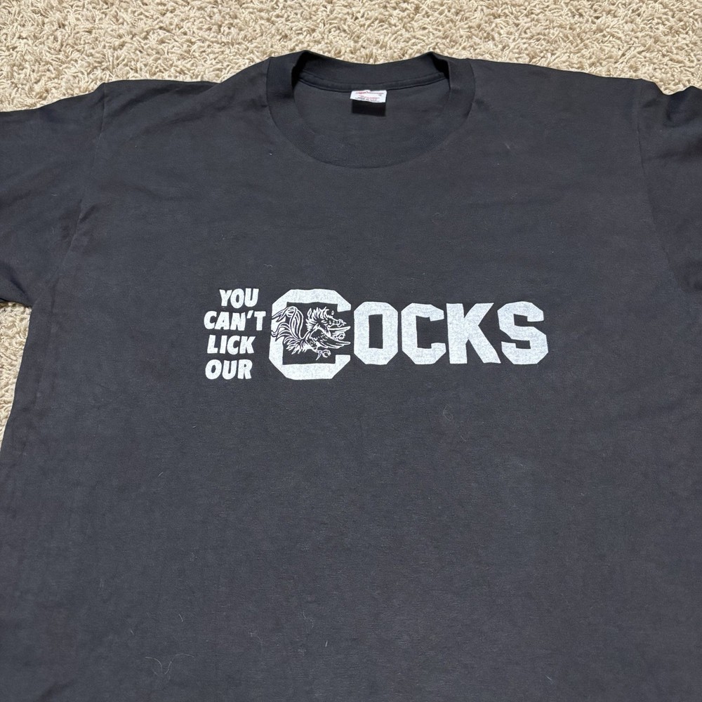 Vintage South Carolina Gamecocks You Can’t Lick Our Cocks Unisex Tee Single USA