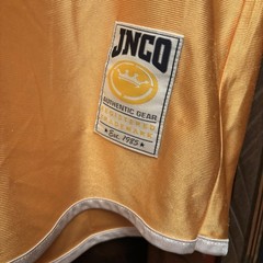 Vintage Jnco Jeans Stitched 90s Skater Hip Hop Baggy Jersey #85 Shirt Sz Med Y2K