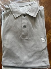 ABERCROMBIE A&F Mens 5-Pack Textured Icon Don’t Sweat It Polos New #G1-3