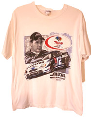 Vtg Rookie Ryan Newman T Shirt #12 Alltel 2002 Checkered Flag Sports Raybestos