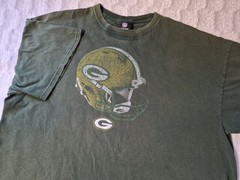 Vintage Green Bay Packers Y2K T Shirt Men’s 2XL Boxy Green NFL Football Helmet
