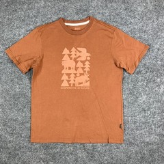 REI Co-op T-Shirt Mens Small Brown Rust Graphic Tee Co-Operative By Nature