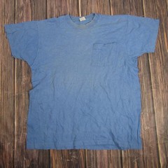 Vintage BVD Shirt Mens XL Blue Pocket Single Stitch Made in USA 90s T-Shirt Tee
