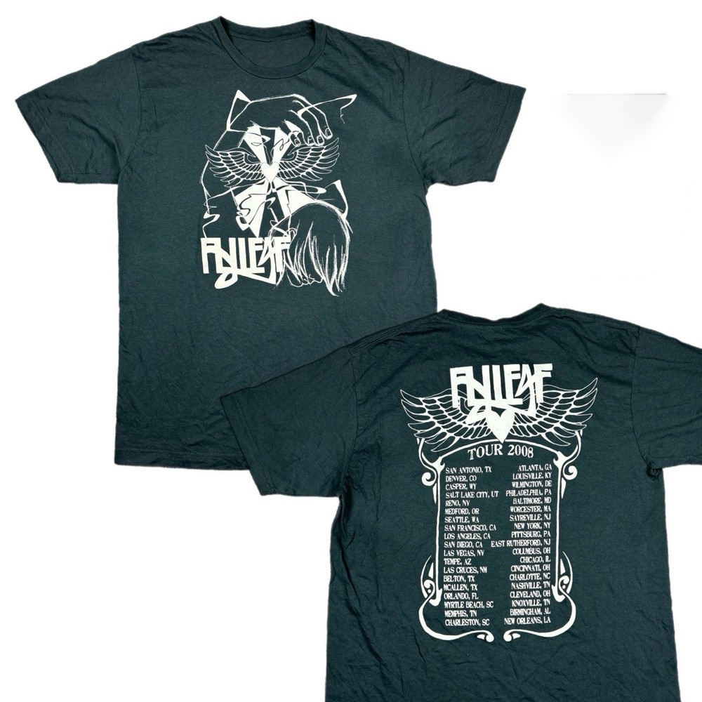 Vtg Flyleaf Shirt 2008 Tour T-shirt Size Adult Black NZ262 FREE SHIPPING