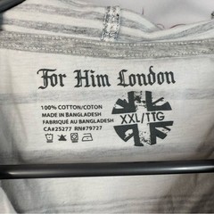 For him London T-shirt, hoodie, Y2K Striped Henley Shirt with Blue Accents