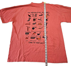 Vintage 90s Egypt The Hieroglyphic Alphabet Graphic T-Shirt XL Single Stitch