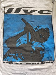 Post Malone Live Long T Shirt Size M Blue , Black And White .