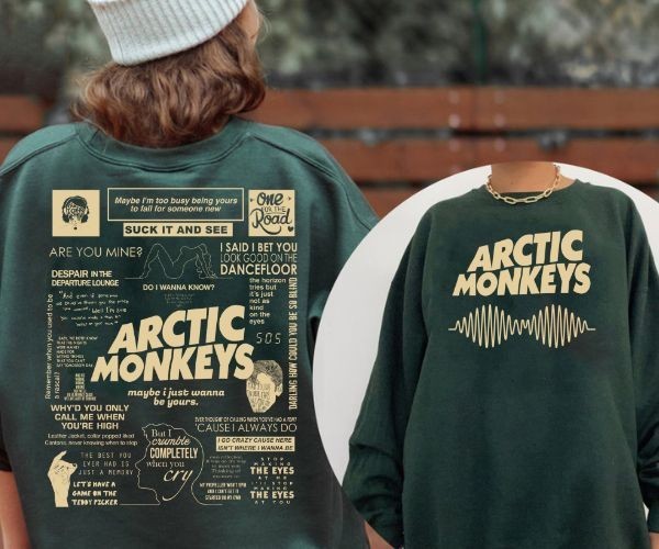 Arctic Monkeys 2 side shirt, Oversized Music Album Unisex Sweater