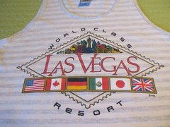 New 90’s Vintage Size Large Las Vegas Striped Tank Top T-Shirt