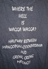 Wagga Wagga Australia Tourist Souvenir Location T Shirt XL (read)
