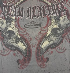 Y2K Team Realtree T Shirt Mens XL AOP Skull Antler All Over Print Gray *See Pics