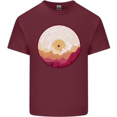 Vinyl Landscape Record Mountains DJ Decks Mens Light Cotton T-Shirt