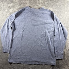 LL Bean Shirt Mens XXLT Blue River Drivers Henley Heather Wool Two Layer Base