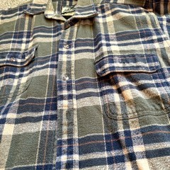 Men’s Vintage 2000s Flannel Shirt Blue And Green Hunter Size Xl