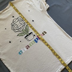 Champion Brand Flower Pot T Shirt Mens Size Medium Beige Short Sleeve