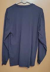 Carhartt Mens Loose Fit Heavyweight Tshirt Size S Navy Blue Long Sleeve Logo