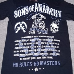 Y2k Sons Of Anarchy SOA T-shirt Mens Small “No Rules No Masters” Samcro Reaper