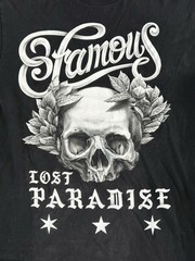 Famous Stars and Straps Lost Paradise Graphic Tee Shirt BlackSize Medium