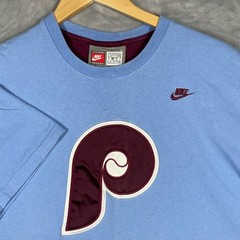 Nike Cooperstown Collection Philadelphia Phillies Blue T-Shirt Mens L Vintage