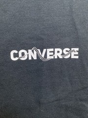 NEW Converse Large Black Crew Neck T-Shirt NWT Logo Tee $35