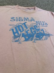 Vintage 80s College Rush Shirt Sigma Nu’s 4th Annual Hot Legs 87’