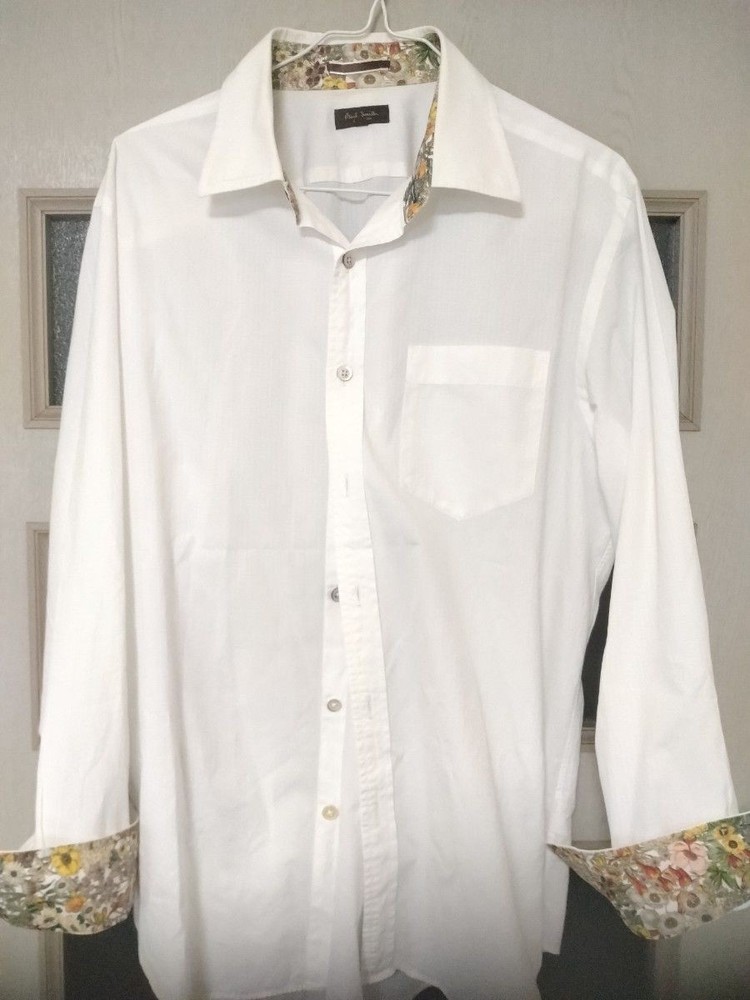 Paul Smith Collection Floral Print Dress Shirt XL Casual Formal Japan For 14+