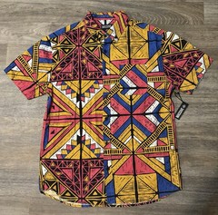 Vintage 80s90s Style Geometric Shirt By Massive Size M Retro Geometric Throwback