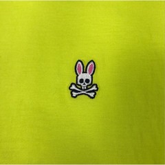 PSYCHO BUNNY Pima Cotton Classic Crewneck T-Shirt Men 7 (XL) Lime Everyday Boho