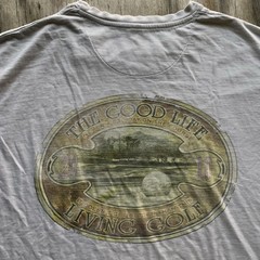 Vintage 2010 Golfing T-Shirt L White Sports Classic Summer Vacation DISTRESSED
