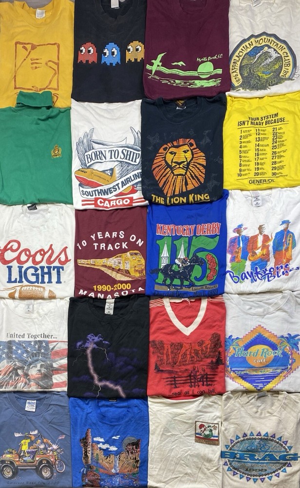 Vintage Graphic shirts Promo Funny Cartoons Sport Destinations Lot Of 20 Mix Szs